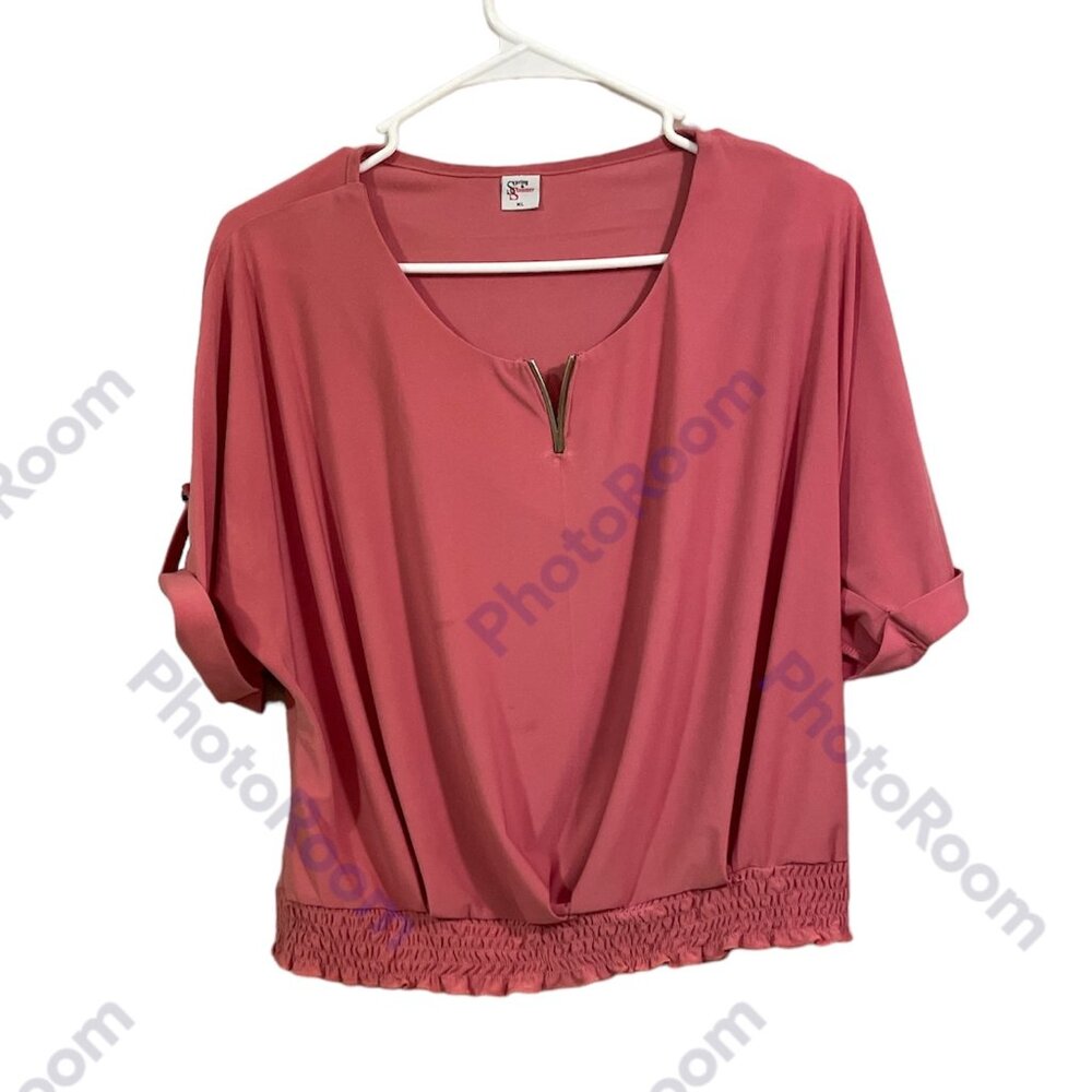 Women's Top, Spring & Summer, XL, Pink, Preloved in Good condition